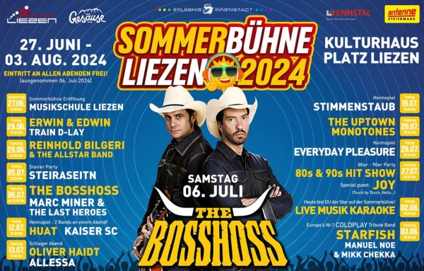 Sommerbühne 2024 in Liezen Programm