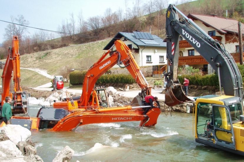 Baggerunglück in der Gulling