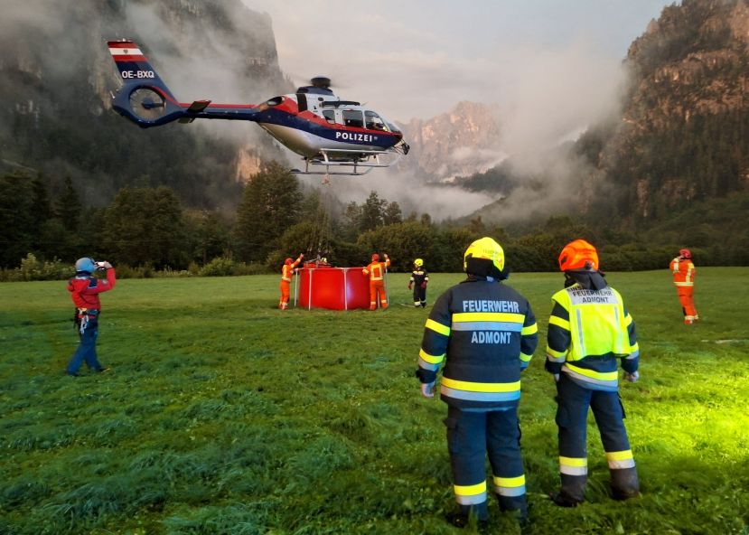 Waldbrandbekämpfung bei Admont