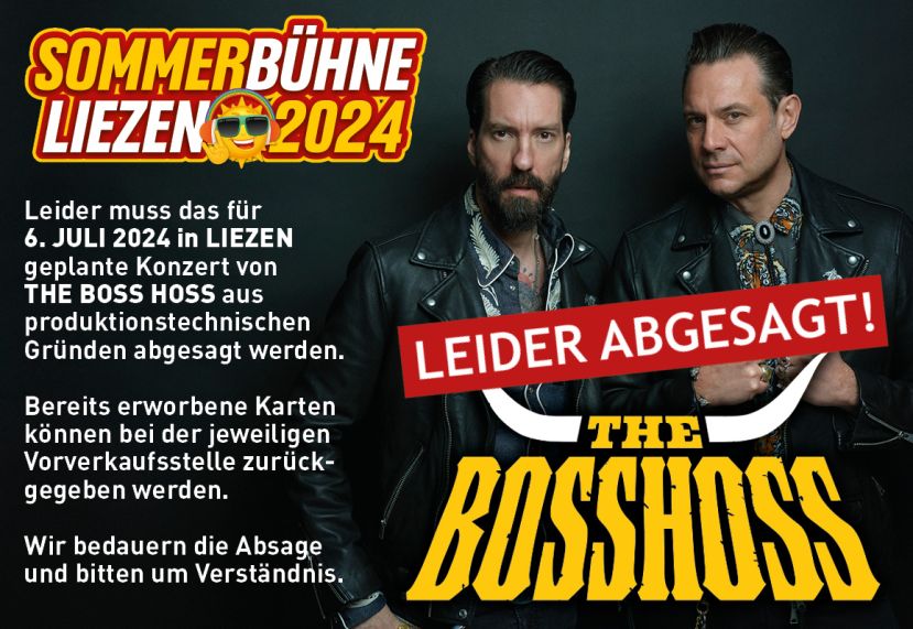 Absage von „The BossHoss“ in Liezen