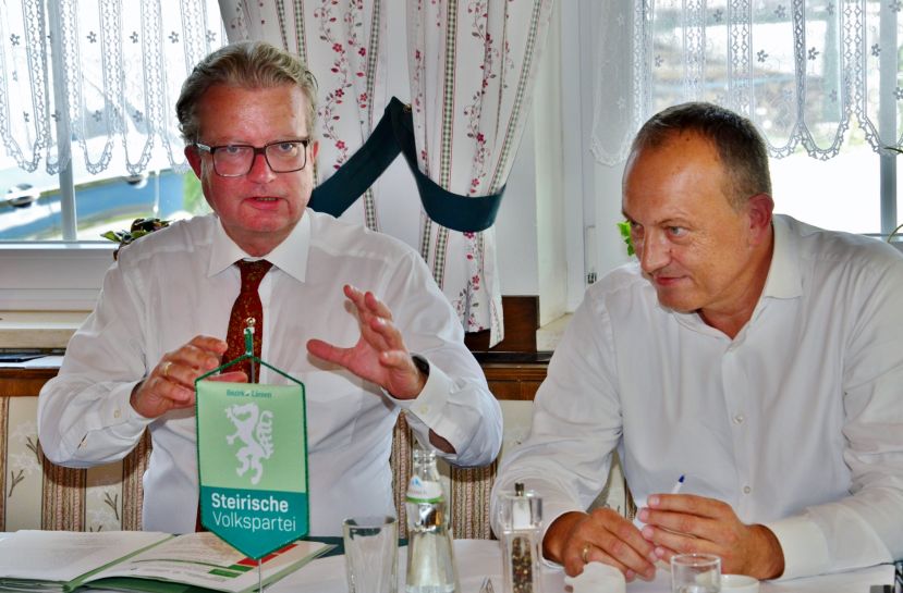 Landeshauptmann Christopher Drexler und Bezirksparteiobmann LAbg. Armin Forstner