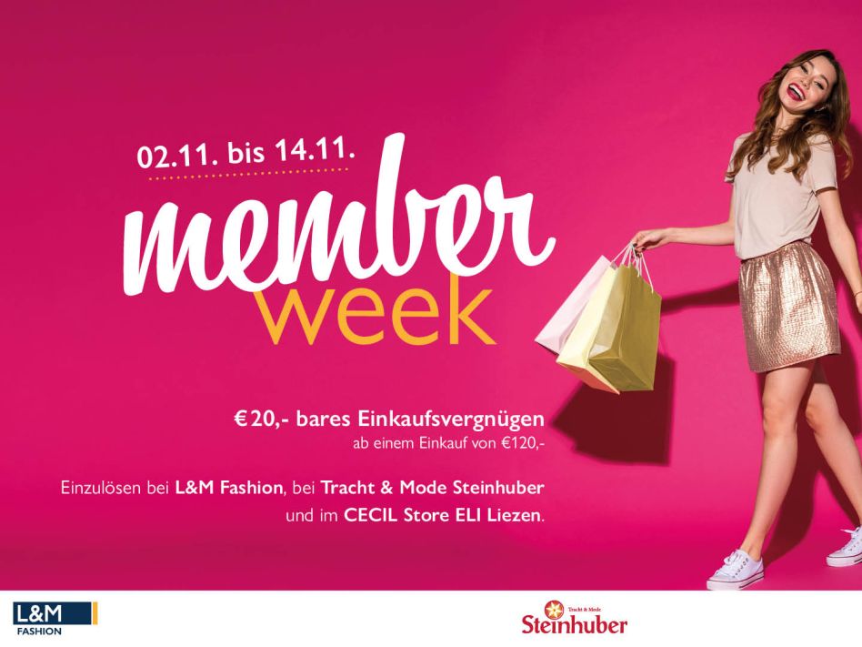 20 Euro Einkaufsvorteil bei der Member Week